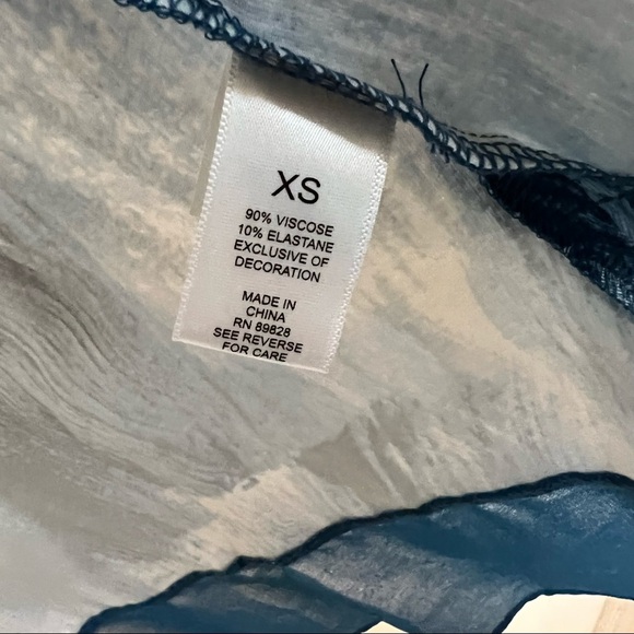 LOGO by Lori Goldstein Rayon 230 Petite Duster w/ Chiffon Hem size XS - Picture 7 of 8